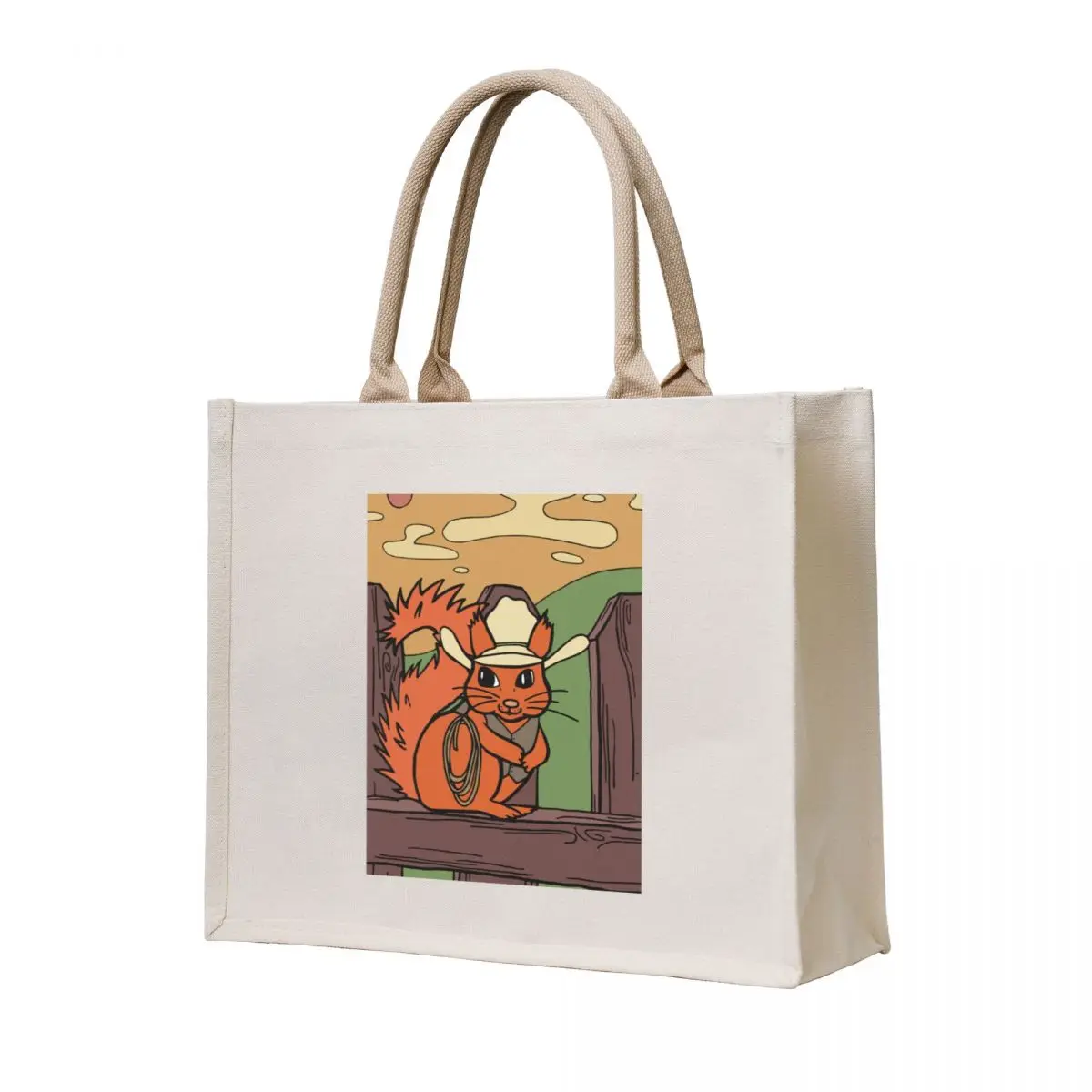 

Yeehaw Cowboy Red Squirrel is Cute and Happy Tote Bag Women's shopping bag tote bag men's