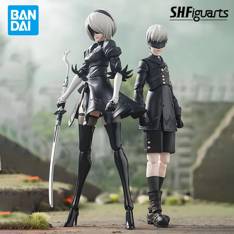 

BANDAI Original S.H.Figuarts Series NieR:Automata Ver1.1a, 9S Аниме Фигурка Сборка Орнамент Модель Игрушки Коллекционная Модель