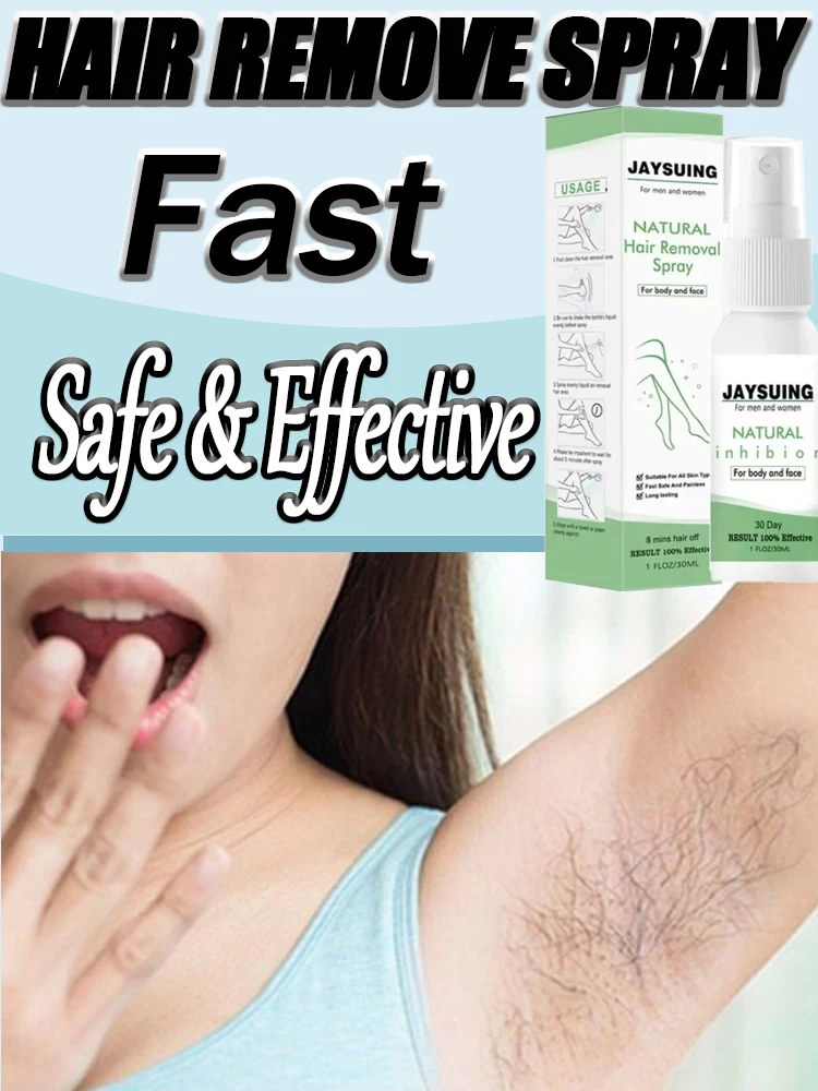 

Fast Hair Removal Spray Painless Hair Growth Inhibitor Arm Armpit Leg Permanent Depilatory for Men Women Repair Care