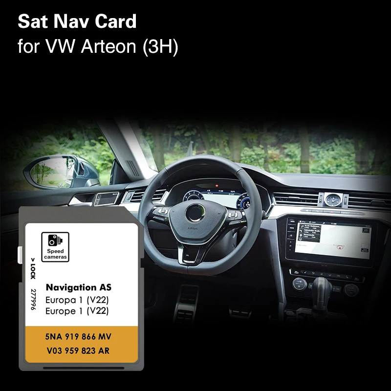

for VW Arteon 3H Sat Nav 32GB Albania Austria Andorra Road Car Map Navi GPS Card AS V22