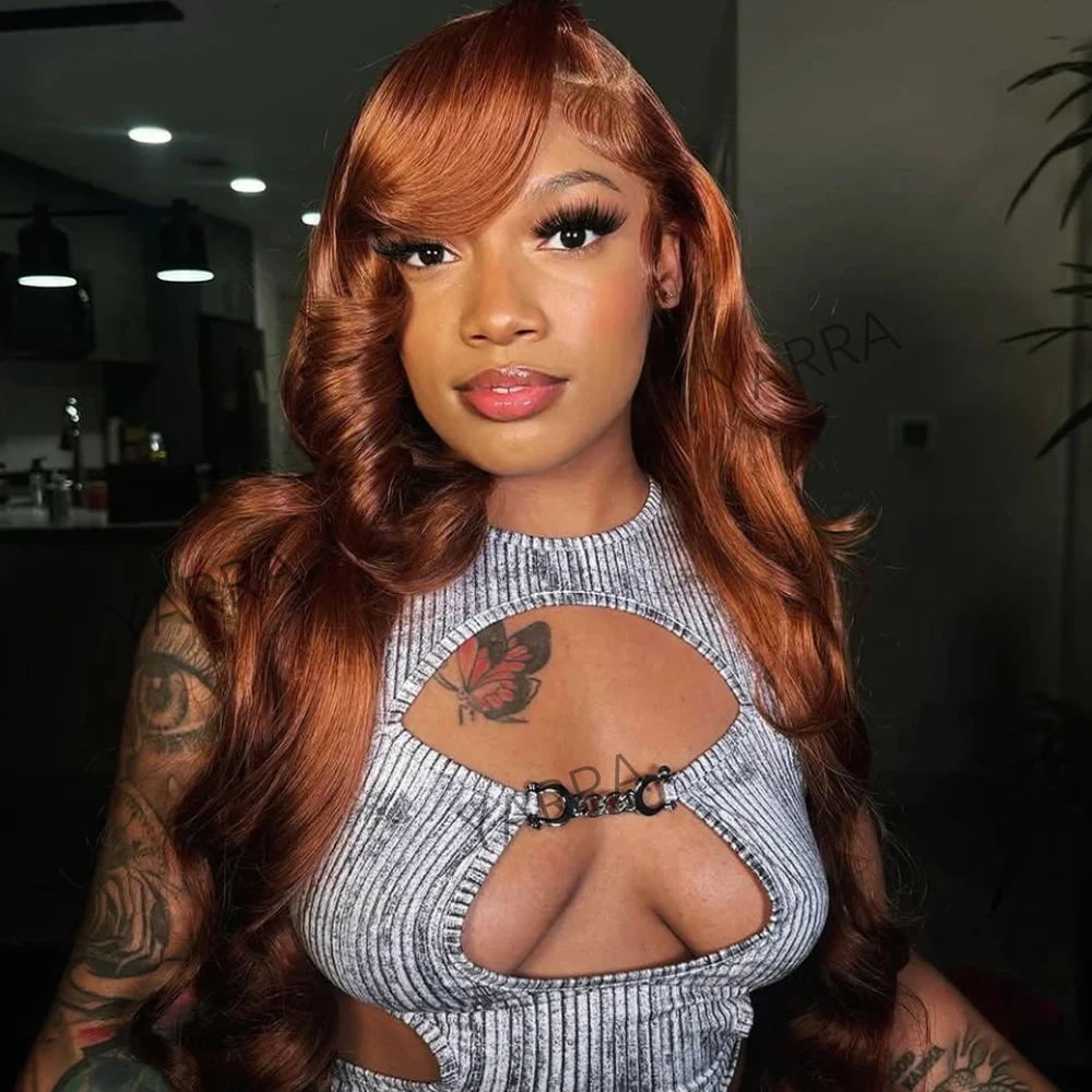 

Ginger Orange 13x4 13x6 Lace Frontal Wigs Body Wave Human Hair Wigs 5x5 Lace Closure Wigs Brazilian Pre Plucked Wig For Women