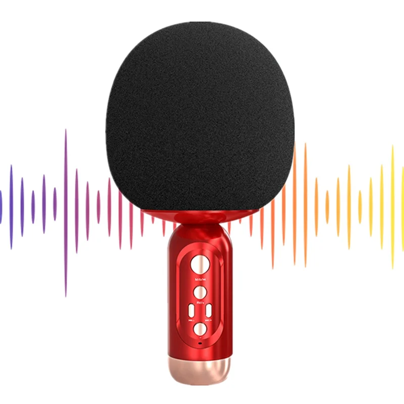 Draadloze microfoon Karaoke Artefact Thuis Karaoke Familie Ktv TV Zingen Kinderhandmicrofoon Zwart Gemakkelijk te gebruiken