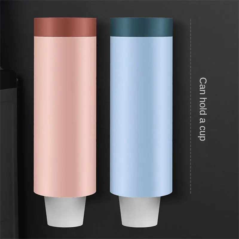 Disposable Paper Cups Dispenser Wall Mounted Dust-proof Plastic Cup Holder Cup Storage Rack Cup Container Paper Cup Storage Rack