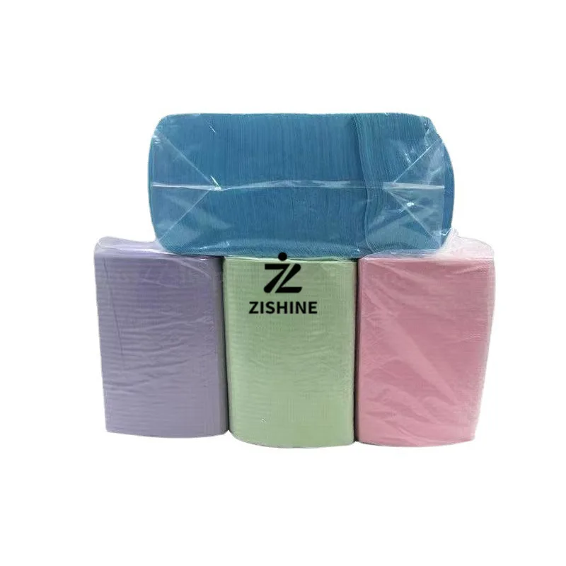 125 Pieces/Pack Disposable Dental Bibs – Colored, Tie-Free Oral Care Drapes