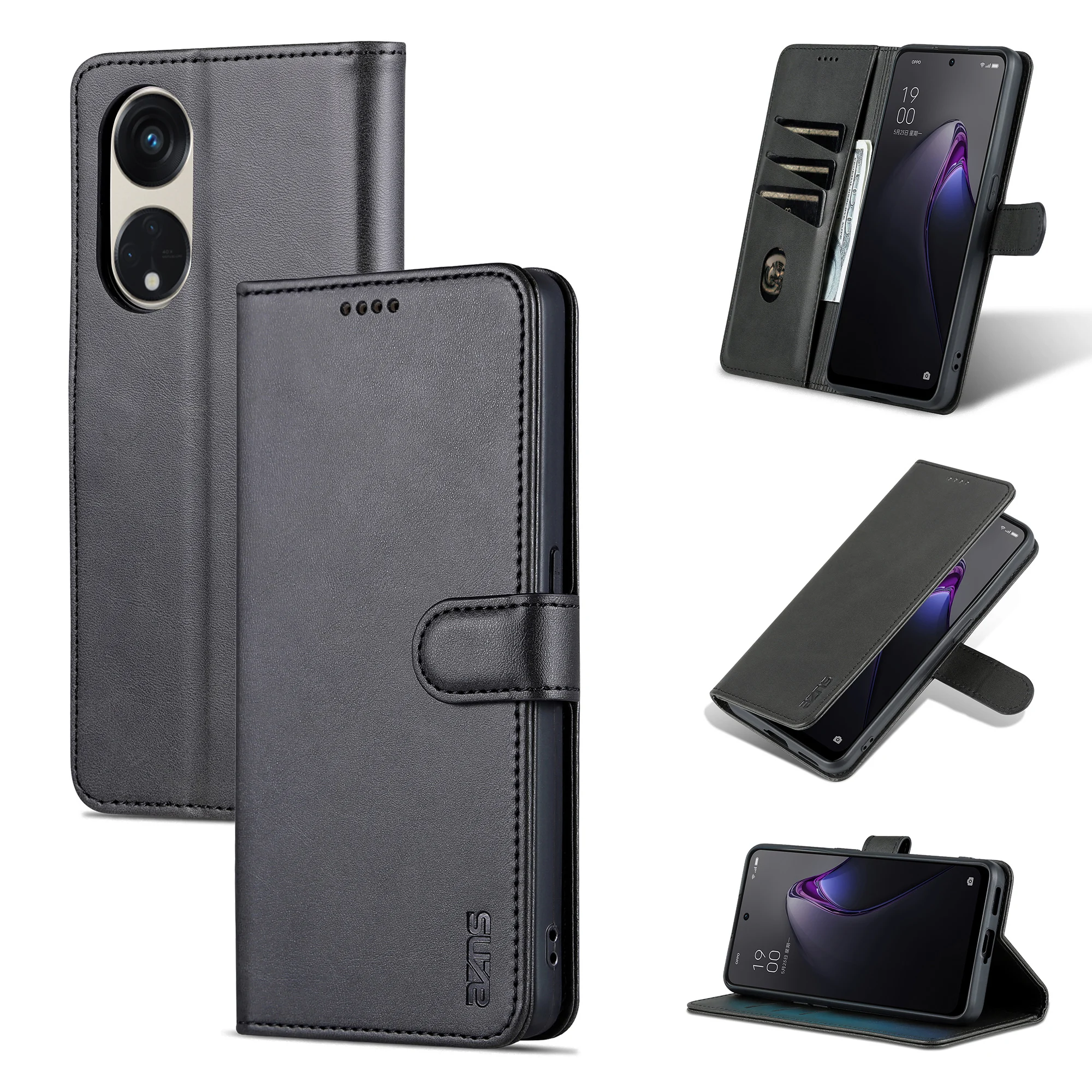 Kartensteckplatz Brieftasche Flip Leder Abdeckung für Oppo A1 Pro Magnetverschluss Fallschutz Handyhülle für Oppo A1 Pro Hülle 6,7 Zoll