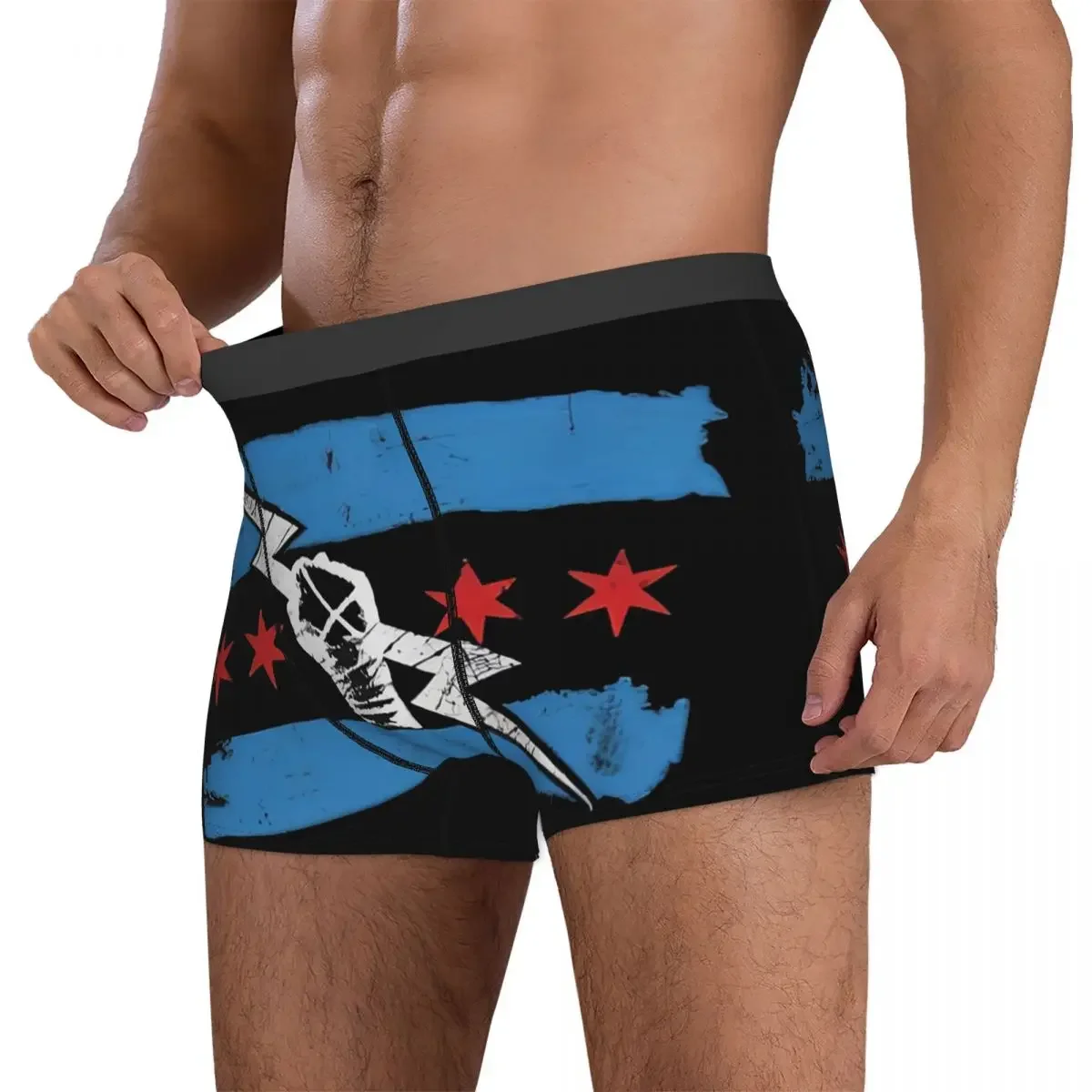 Cueca confortável Boxer para homens, cuecas masculinas, shorts CM Punk, calcinha WWE 2023, presente de namorado