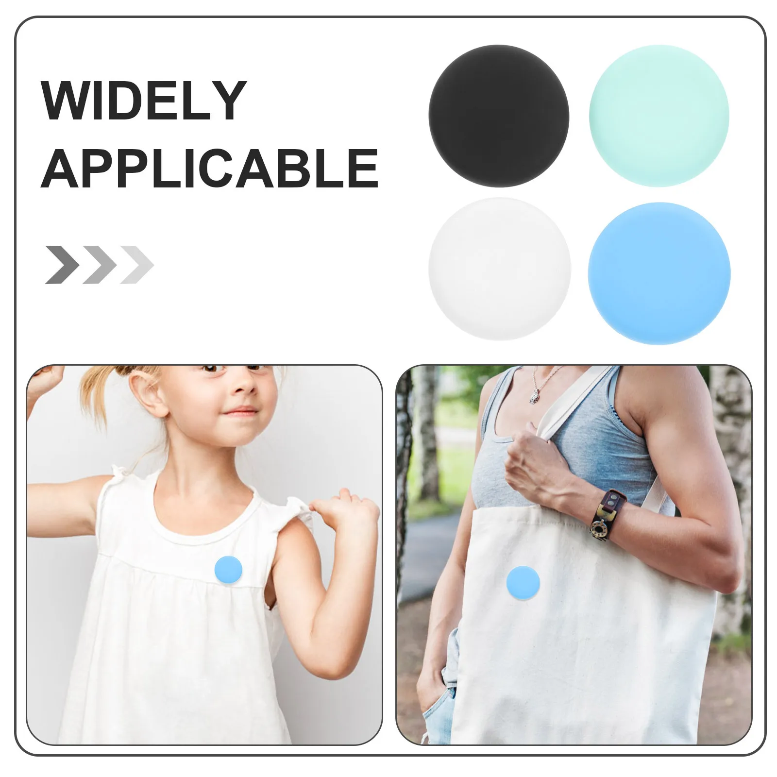 Suporte de Rastreador de Ar 4 Peças, Fixação Segura para Mochilas, Calçados e Roupas, Design Discreto para Segurança Familiar e Rastreamento