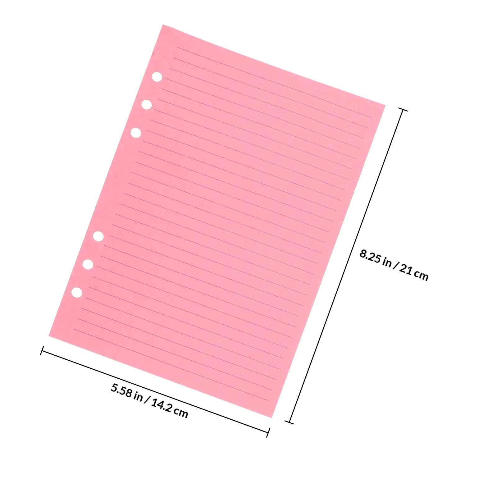 50Sheets A5 Notebook Refill Paper 6 Hole Punched Thick Lined Notepad Replacement for Spiral Binders Planner Inserts Writing
