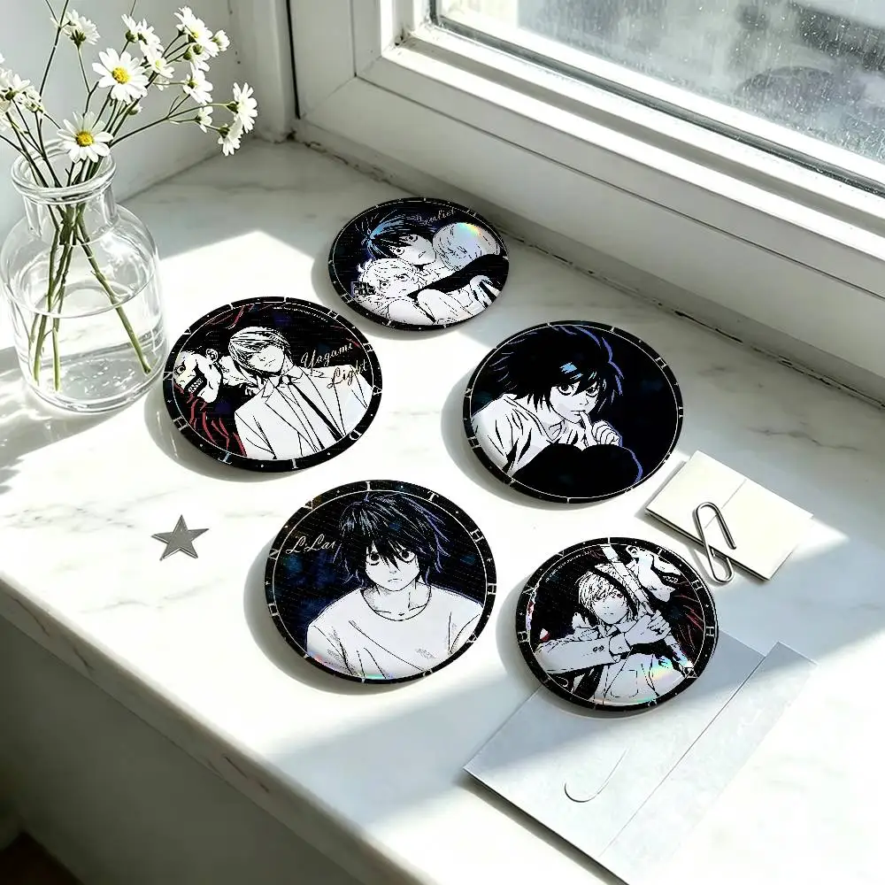 Classic Anime Death Note Button  Round Badge Game Figure Button Pin Tinplate Brooch Clothes Bag Accessories Friends Gift