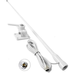 High-Performance 156-163MHz VHF Marine Antenna-156MHz Fiberglass PL259 Whip Antenna for Superior Connectivity!