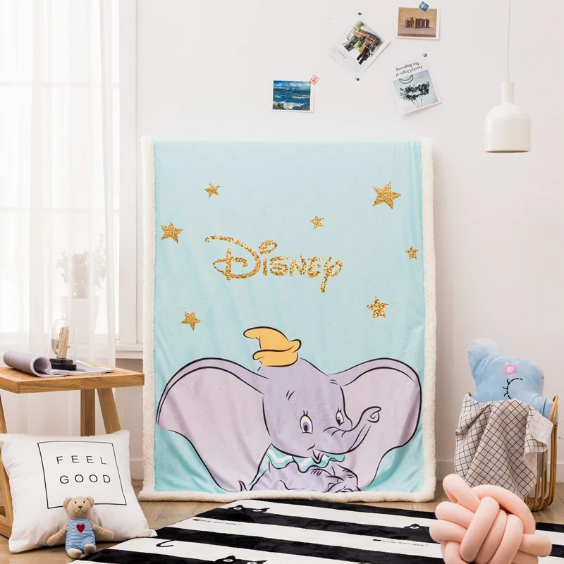 Disney Dumbo Cashmere Blanket Throws for baby Kids Throws Blanket Covers Flatsheet Bed Sheets kids gifts