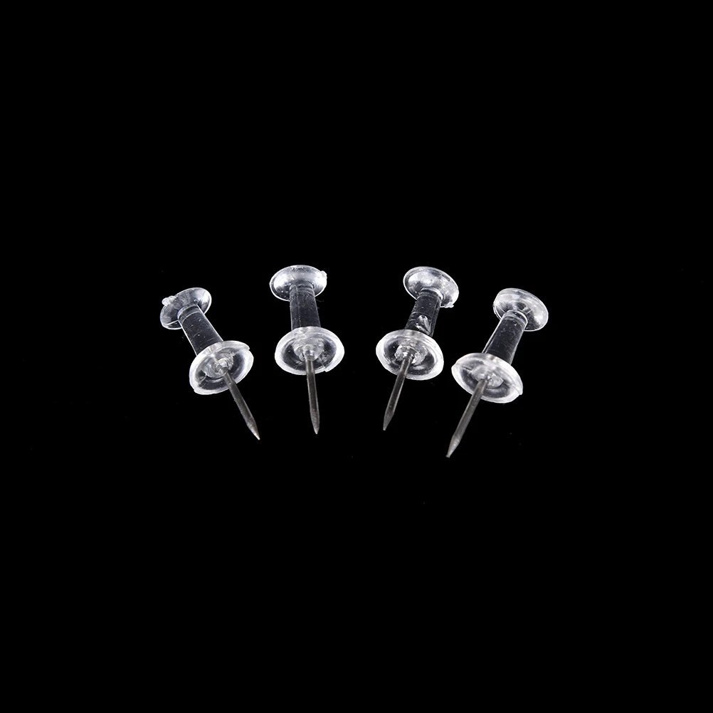 Picture 5: 40Pcs Transparent Push Pins Notice Board Map Thumb Tacks Point Bulletin