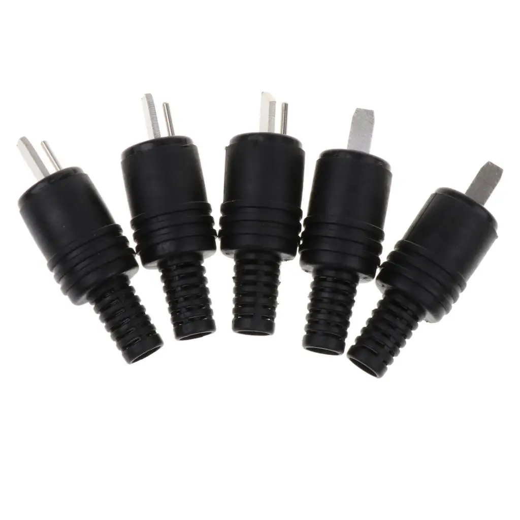 Male Plug Replacement with Impact Resistant Plastic Connectors Electrical Wiring Connector Kit for Audio Speakers and Camcorders