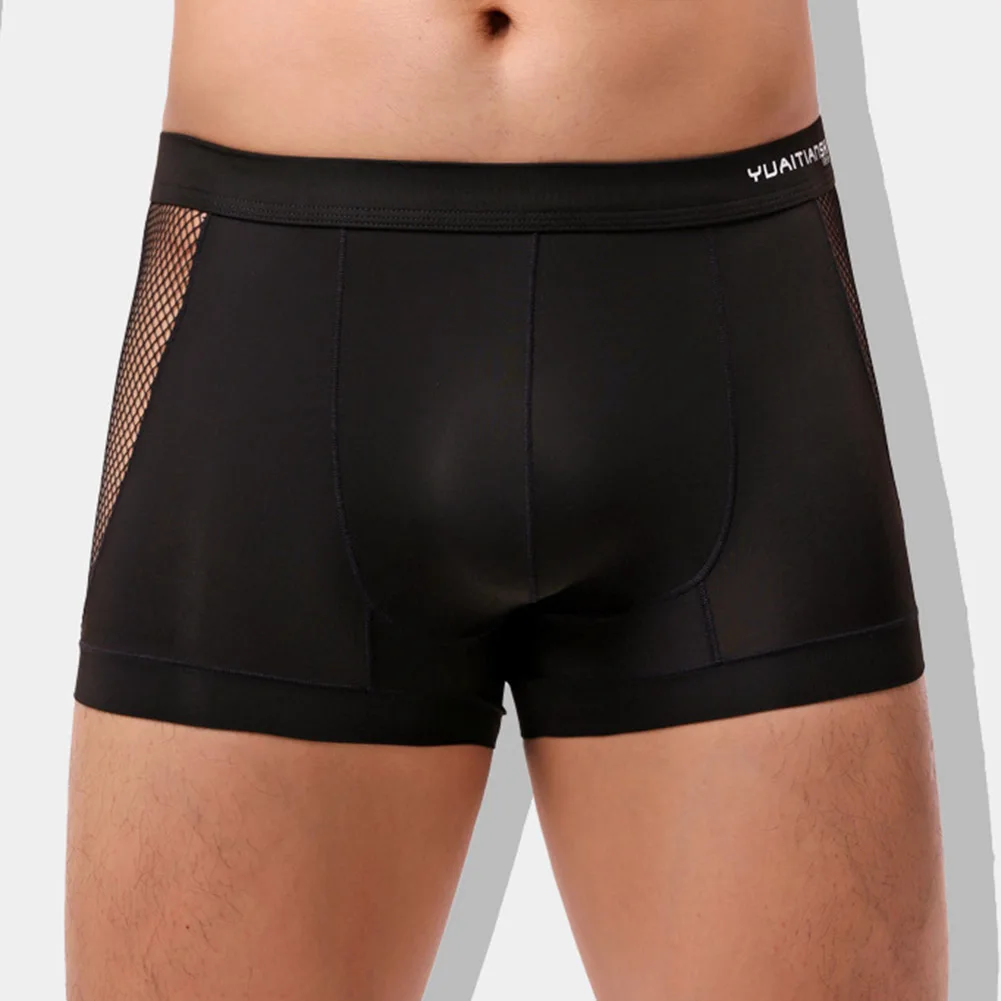 

Black Breathable Boxer Briefs Breathable Pouch Underwear Underpants Pouch Underpants 20 Spandex Fabric 80 Nylon Material