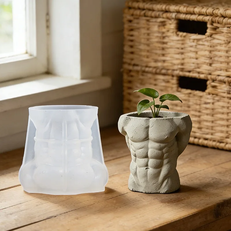 

Силиконовая форма DIY для бетона и смолы, детализированная 3D-форма в виде мужского тела, яркая, для художественных проектов, персонализированных подарков, домашнего декора