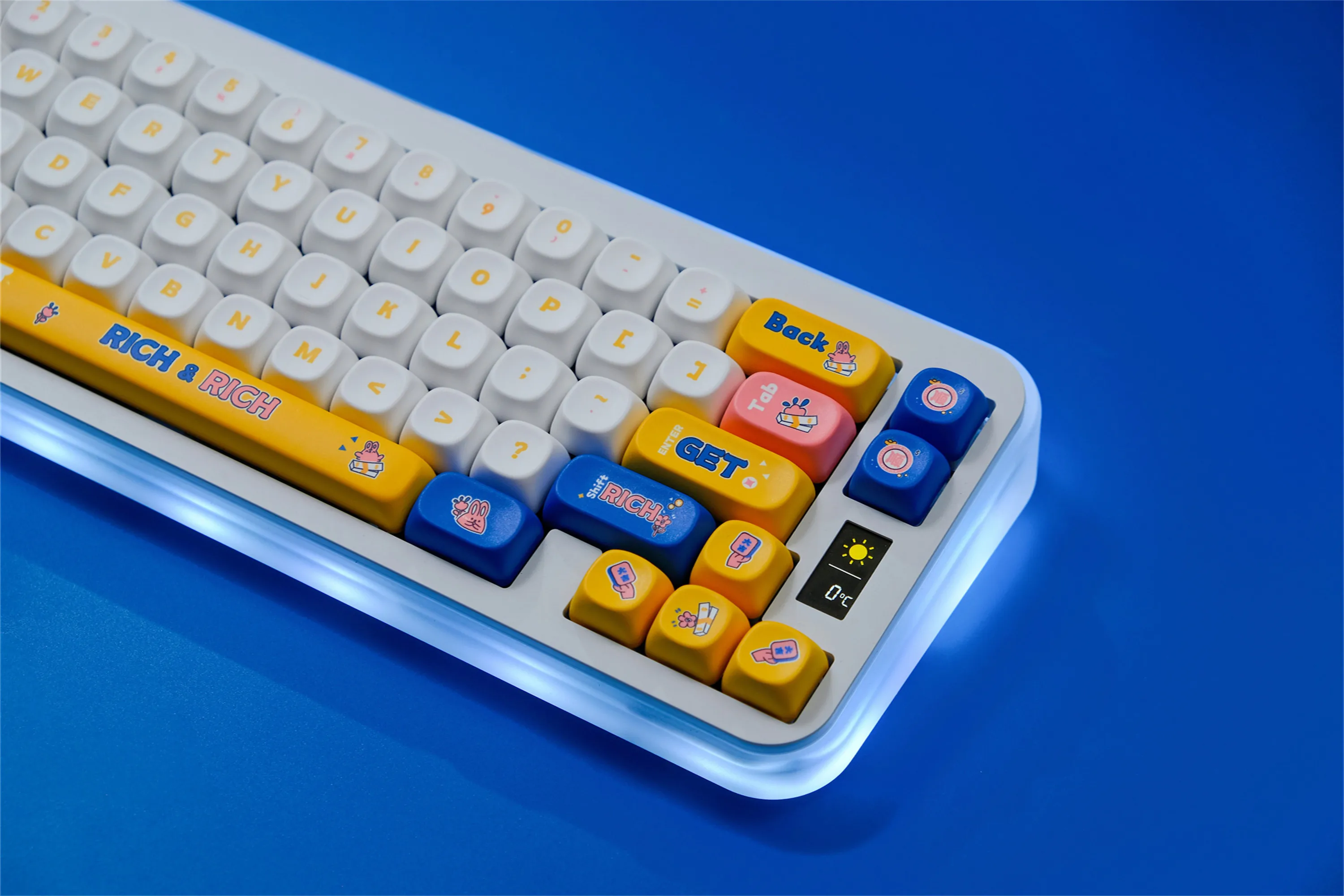 أغطية مفاتيح Money RICH 126 مفتاح PBT مادة MOA XOA لمفتاح CHERRY MX 61/64/68/75/84/87/96/98/104 لوحة المفاتيح الميكانيكية #3