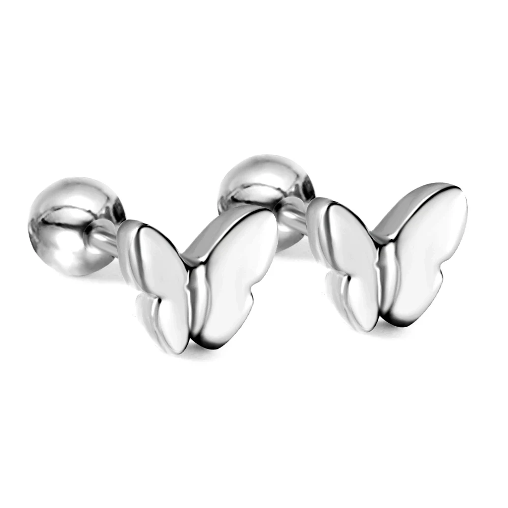 LUXUKISSKIDS Tiny Y2K Butterfly Earrings For Girls/Woman Fairy Chic Fashion Stud Earings Simple Small Ear Piercing 12Pairs Sale