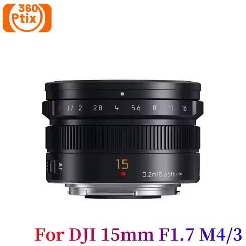 Original For DJI 15mm F1.7 M4/3 Mount Lens For Panasonic GF6 GF7 GF8 GF9 GF10 GX85 G85 For Olympus EM10 EM5 EP5 EP3 EPL5 EPM2