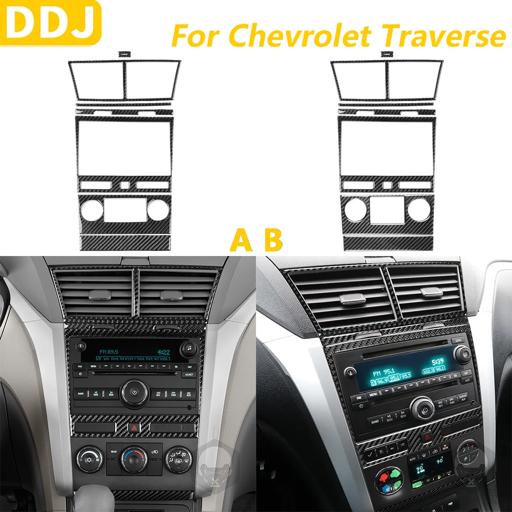 

Для Chevrolet Traverse 2009-2012 углеродное волокно центральное управление радио CD AC вентиляционное отверстие комплект накладка автомобильные аксессуары наклейка