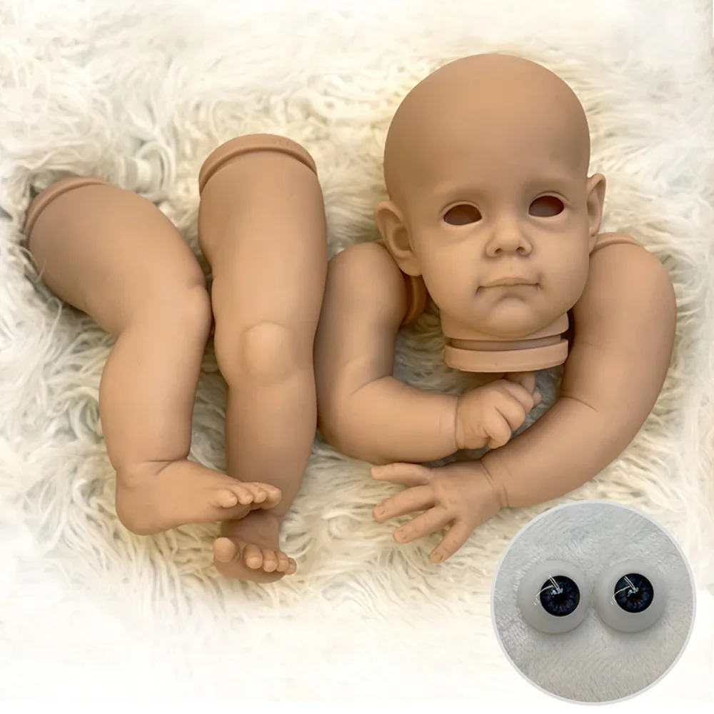 

24inch Bebe Reborn Doll Kit Popular Baby Maggi Unfinished Unpainted Doll Parts with Cloth Body and Eyes Reborn Supply реборн