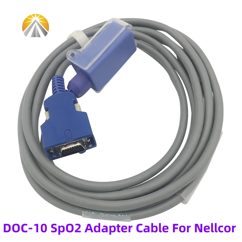 Reusable SpO2 Sensor Extension Cable DOC-10 AMP 14 Pin to DB9 Female for Oxi Tech Patient Monitor N595 N550 N560