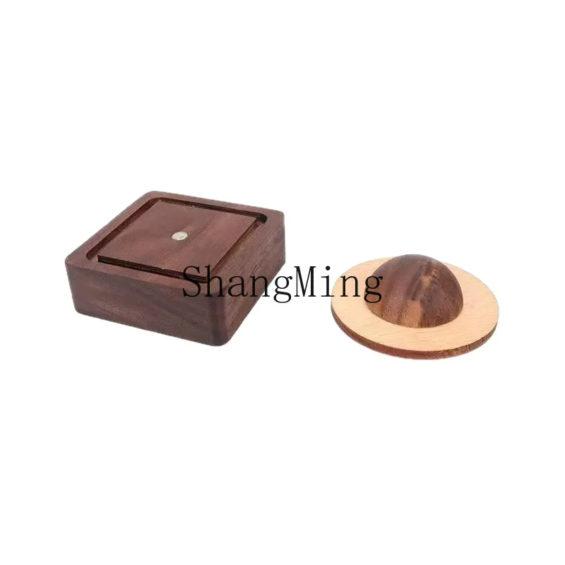 

PYH Black Walnut Small Planet Creative Diffuser Indoor Car Ornament Diffuser Wood Handmade Wood Essential Oil Diffuser