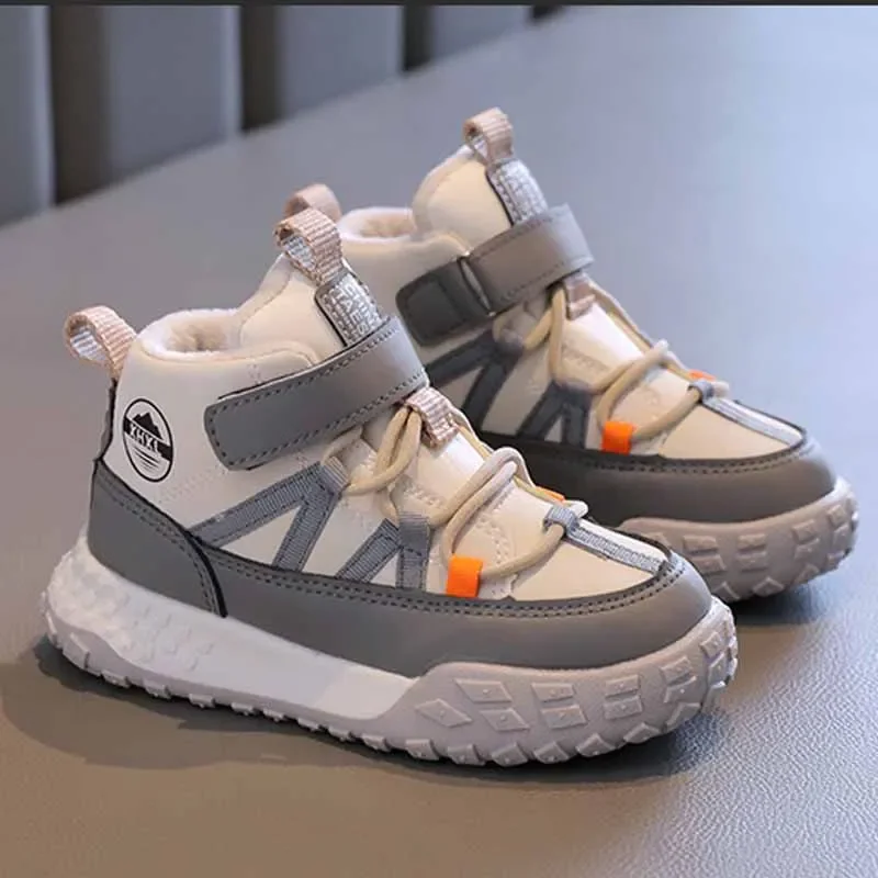 Sneakers per bambini autunno inverno ragazzi scarpe sportive ragazze peluche Cashmere scarpe Casual foderate calde scarpe a rete scarpe da corsa per adolescenti