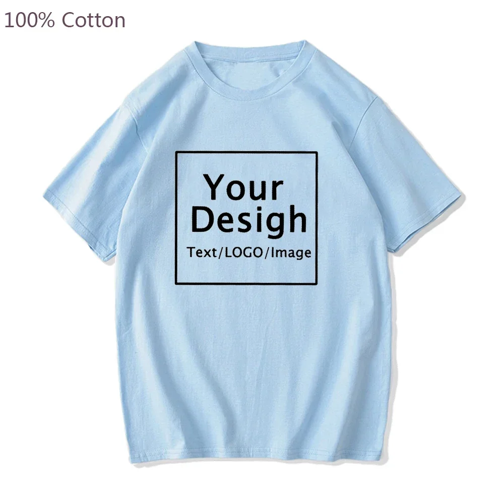 DIY T-shirt Customize Your Design Men Women Tshirt 100% Cotton Short sleeve Oversized Tee-shirt Casual Summer Harajuku T shirts