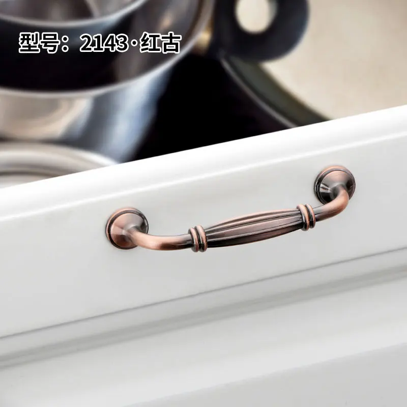 American Style Black Kitchen Wine Cabinet Door Handle Ivory Green Bronze Wardrobe Drawer Knob Single Hole Furniture Hardware