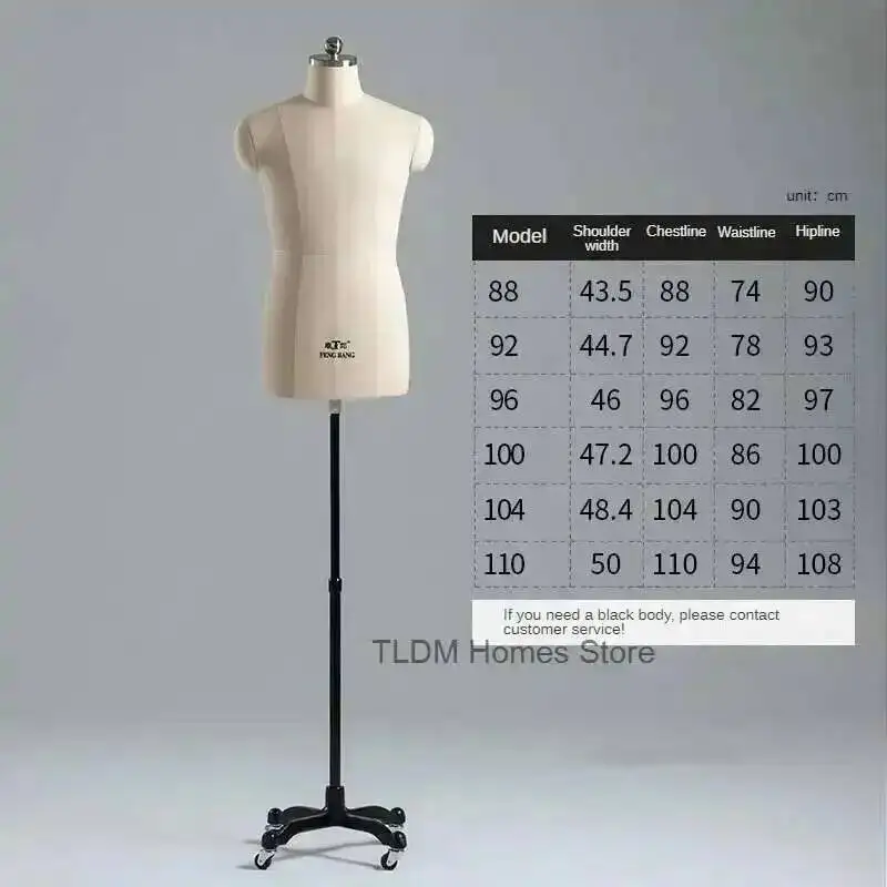 

Professional Tailor Mannequin Body Male Upper Standard Size Sewing Mannequin for Clothing Design Can Be Pined Vertically P