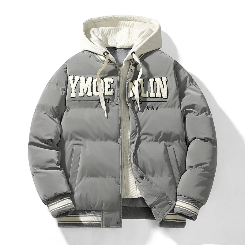 

Men's Thick Warm Bomber Jacket Autumn Winter Fleece Slim Fit Coat Casual Stand Collar Parka for Men Clothing Big Size
