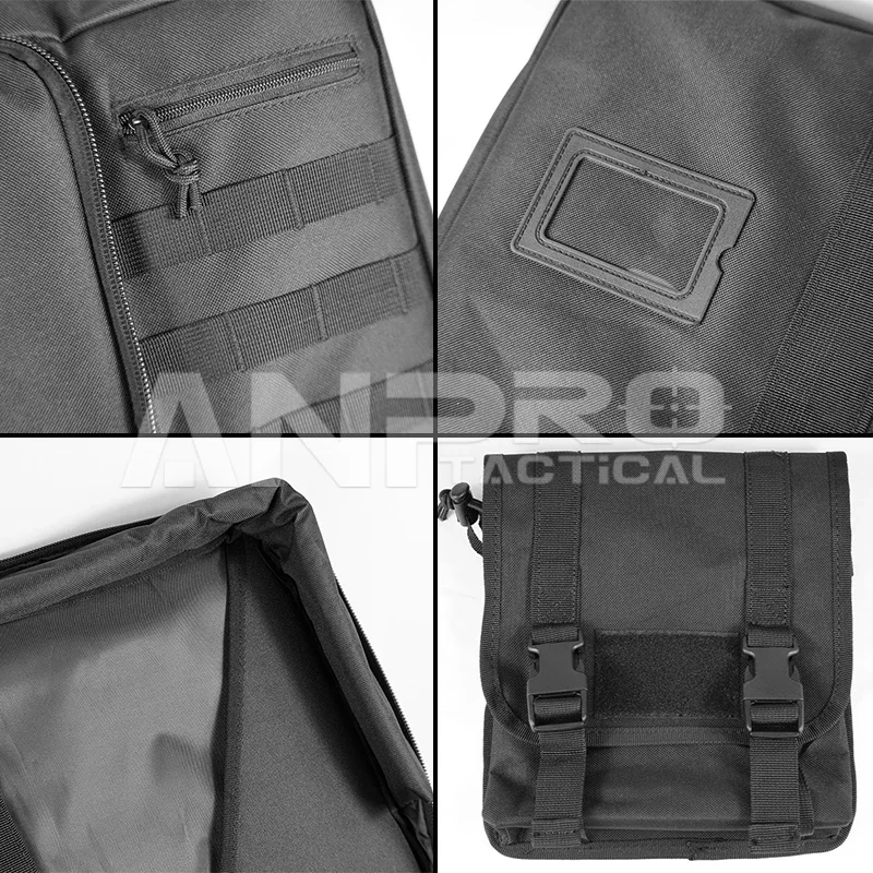 Double Rifle Case Molle System Tactical Backpack Nylon Pistol Lockable Zipper Range Bag Soft Padded Gun Hunting Accessories