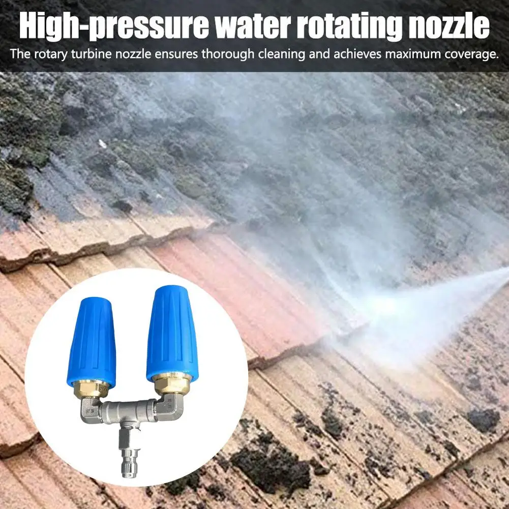 

4-In-1 Turbo Nozzle Pressure Washer, 360° Rotating Turbo Nozzle With 1/4Inch Quick Connector for Garden Cleaning Paving Sto Z0U7