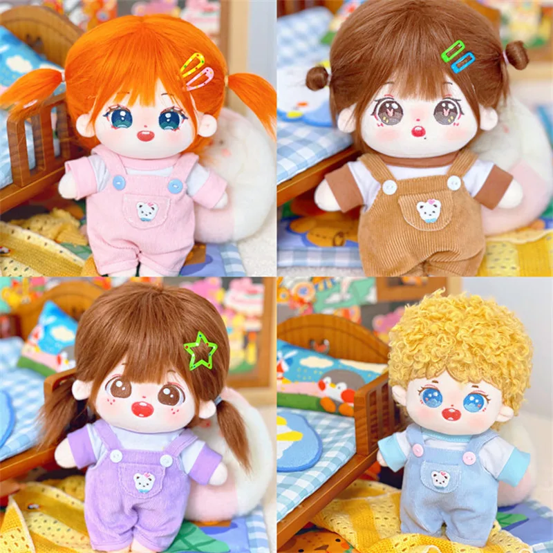 

Cute Strap Pants 20CM Idol Cotton Doll Clothes Purple Yellow Bear Pants 20CM Stuffed Doll Accessories