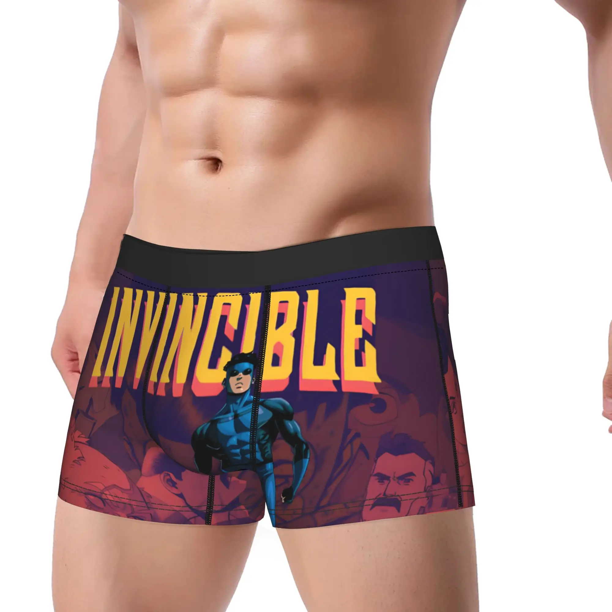1piece Blue Suit Mark I-Invincible Comic Underpants Homme Panties Male Underwear Comfortable Shorts