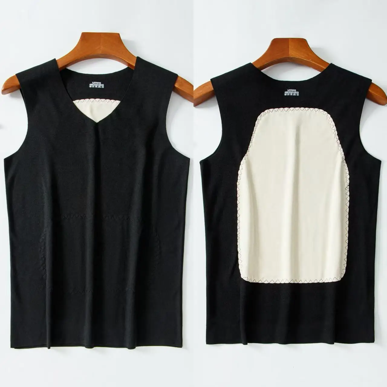 3Pcs Men Thermal Tank Top Fleece Patch Warm Sleeveless Male Fit Undershirt V‑Neck Elastic Soft Winter Men's Vest Body Warm Tops