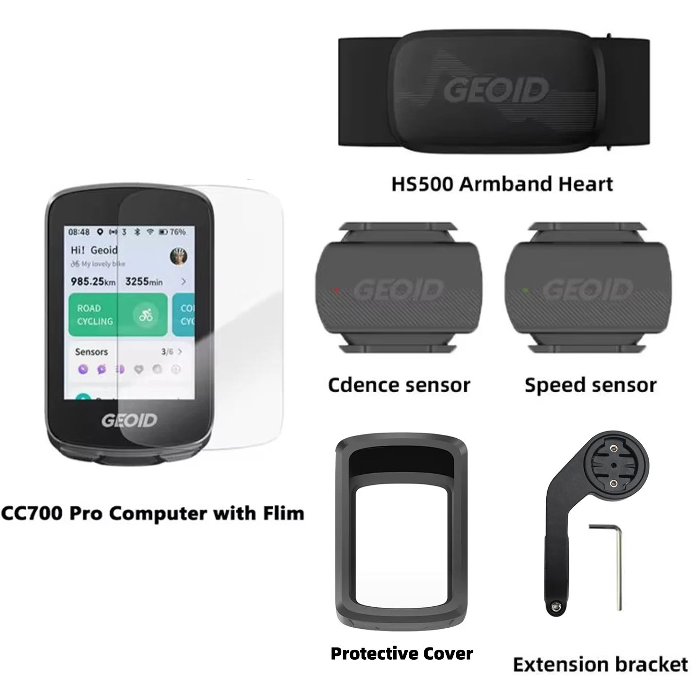 GEOID CC700 Pro Fietscomputer 2,8-inch GPS Touchscreen Fiets Snelheidsmeter Wereldwijde Kaartnavigatie Fiets Kilometerteller Voor Strava