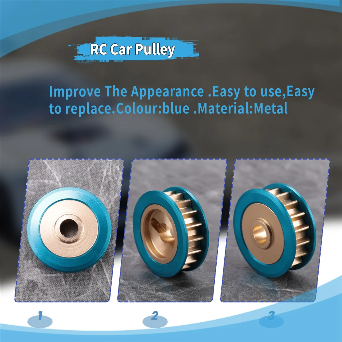 BFYL-Metallriemenscheibe 18T 300054450   für Tamiya XV-01 XV01 TA06 1/10 RC Auto Upgrades Teile Zubehör