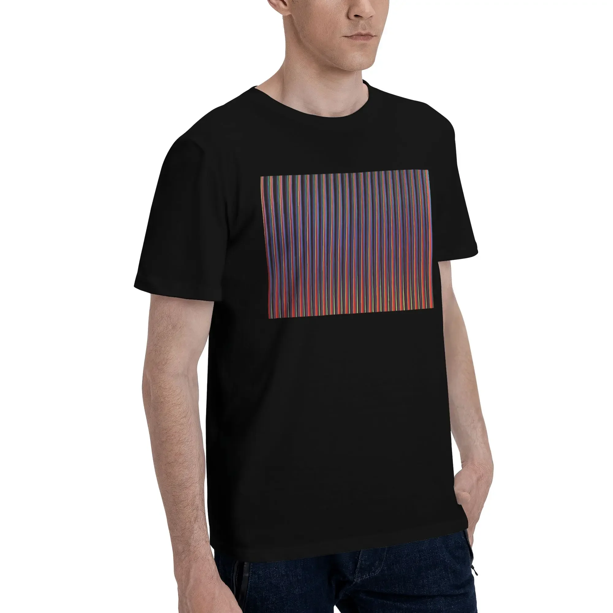 Carlos Cruz Diez Men T-Shirt Oversized T Shirts Men's Round Neck Cotton Tees Short Summer Male