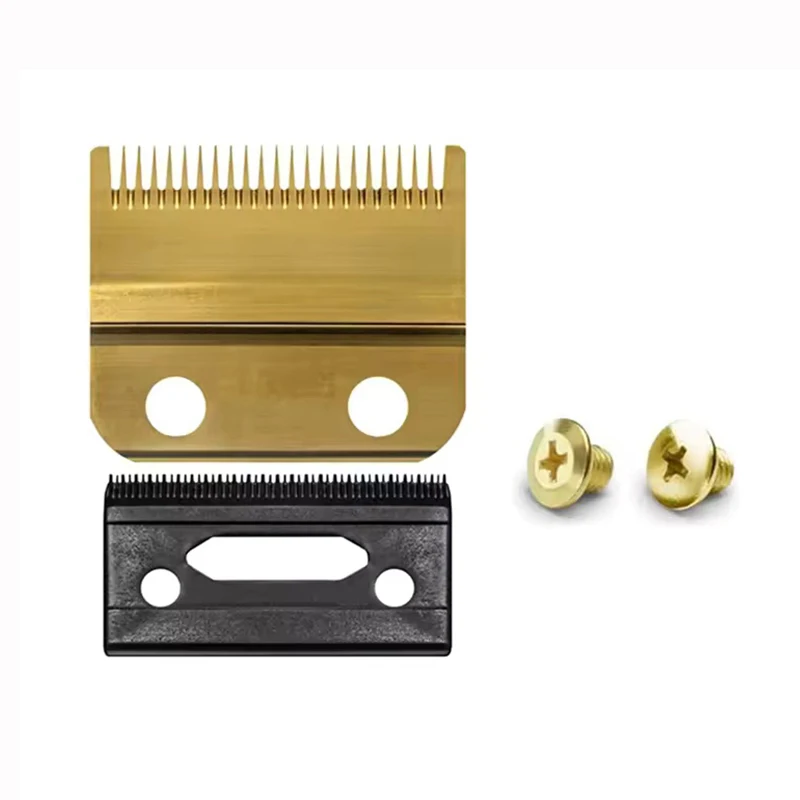 #2161 Golden Professional Replacement 2-Hole Stagger-Tooth Clipper Blade Fit For Wahl 5 Star Cordless Magic Clip 8148 Clipper