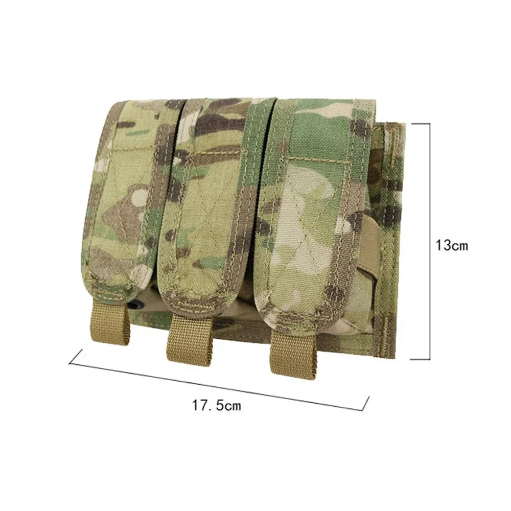 Outdoor Tactical Triple Pack Vest Molle Accessory Bag Tool Storage Bag
