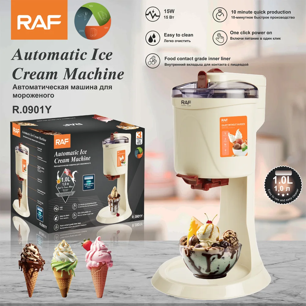Small Self-made Automatic, Household Mini Fruit Ice Cream Machine Children's DIY Cone Ice Cream Machine