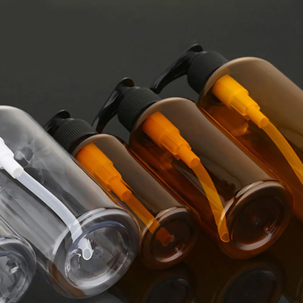 

6Pcs 100Ml Airless Pump Bottles Leakproof Storage for Travel Lotion Shampoo Dispensers Clear Empty Pet Plastic Liquid