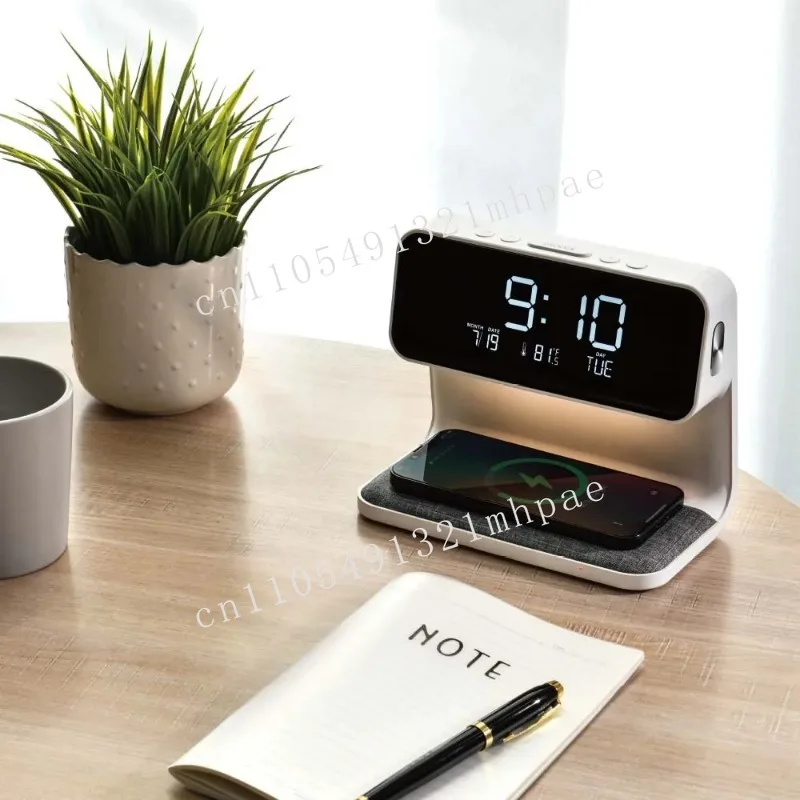 

Smart Night Light Wireless Charger New Portable Light Emitting Diode Bedside Light Multifunctional Integrated Clock
