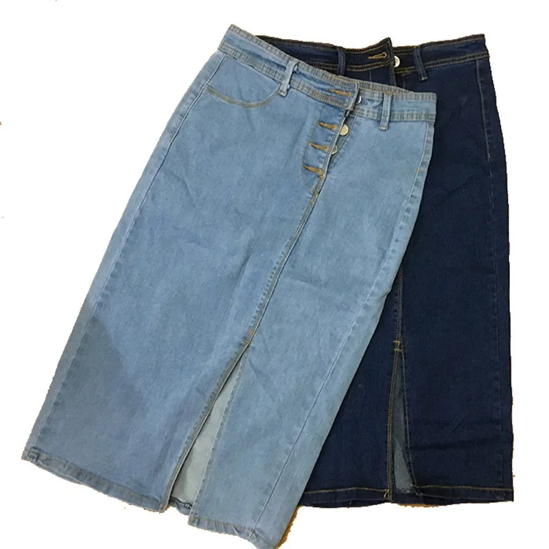 Denim Skirt Women Skirts Sexy Sling Sleeveless Mom Jeans Party A Line Blue High Waist Long Vestidos V Neck Summer Elegant Splice