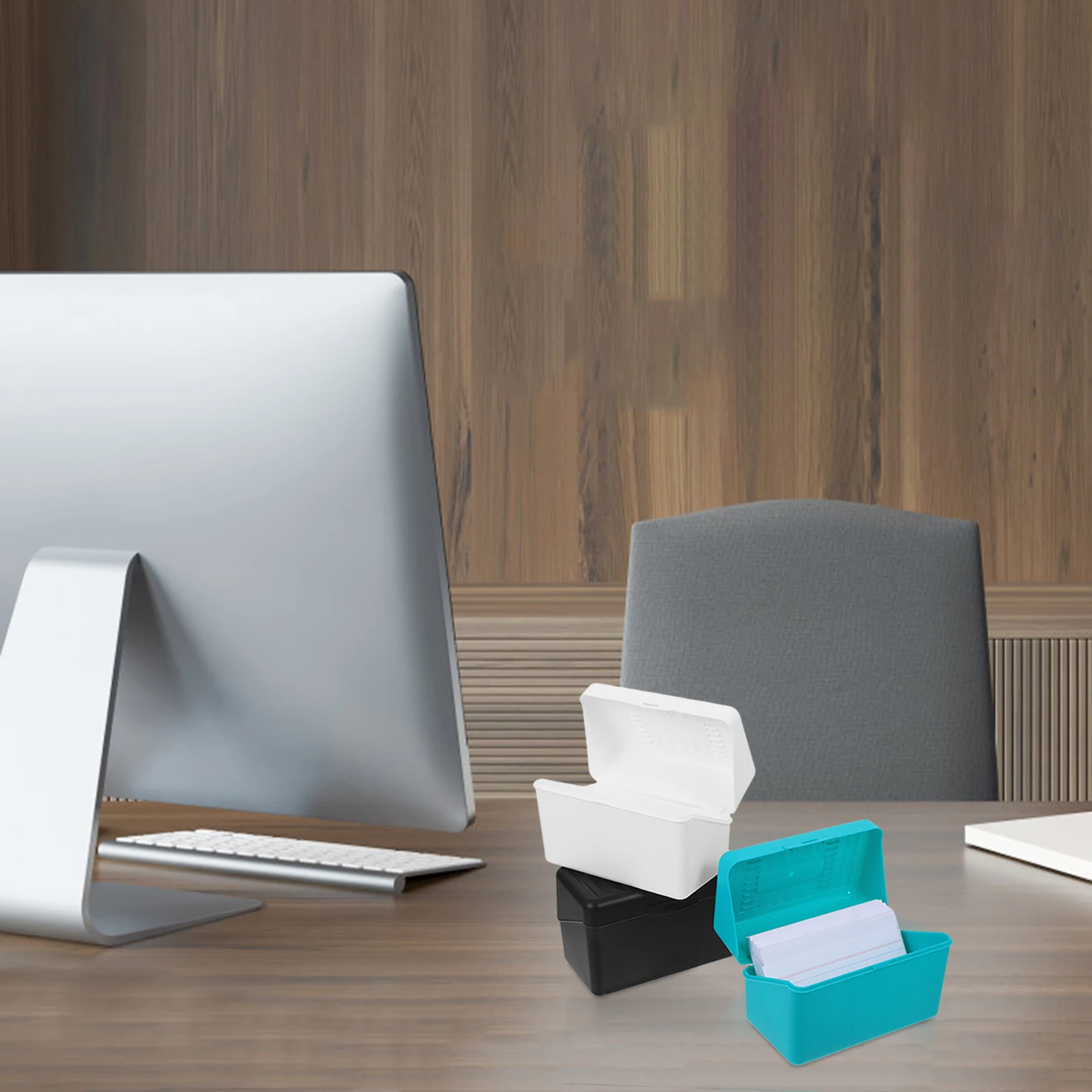 

1 set 1 Set Large Capacity Pp Plastic Index Card Holder Box For Note Cards Storage Organizer Compact Flashcards Business Cards