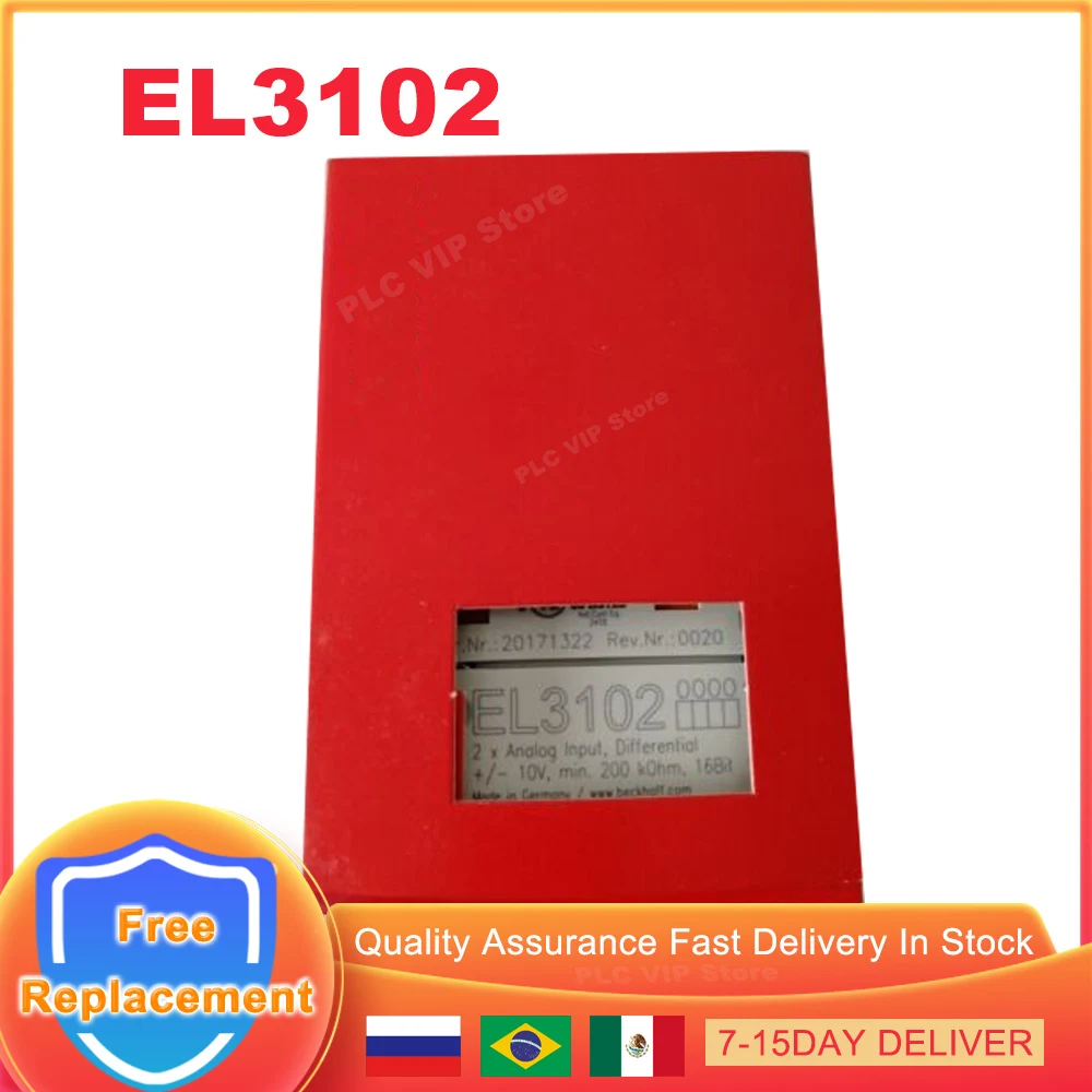 EL3102โมดูล PLC เอาต์พุตแบบอะนาล็อก2ช่องสัญญาณ El 3102ใหม่เทอร์มินัลคอนโทรลเลอร์ PLC เดิม