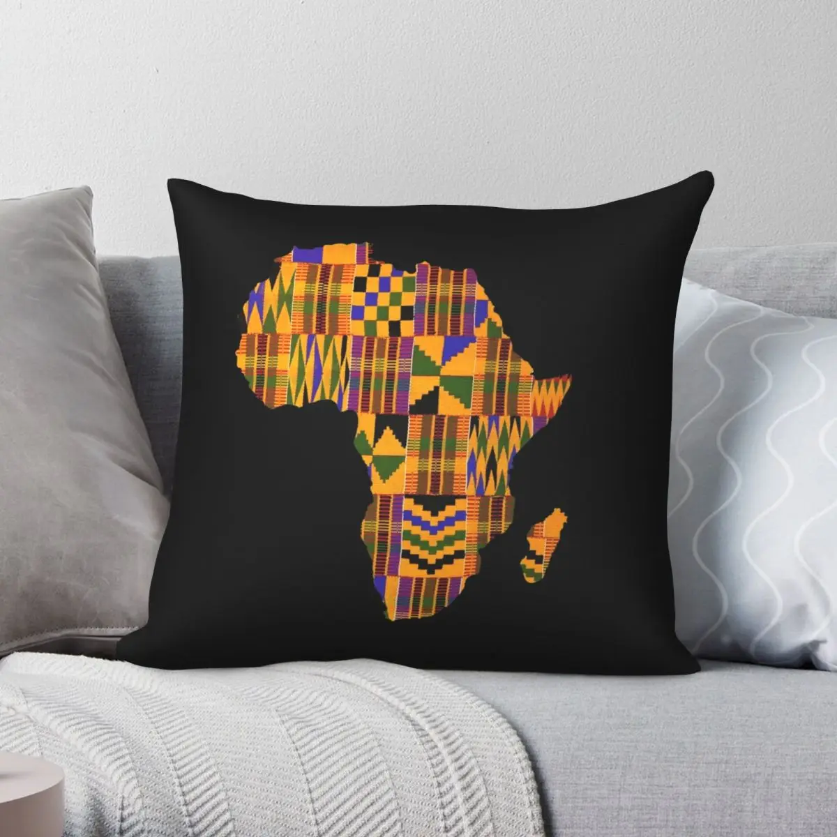 

Квадратный чехол для подушки Africa Kente, полиэстеровый льняной бархатный чехол с узором на молнии, декоративный чехол для подушки, наволочка для кровати