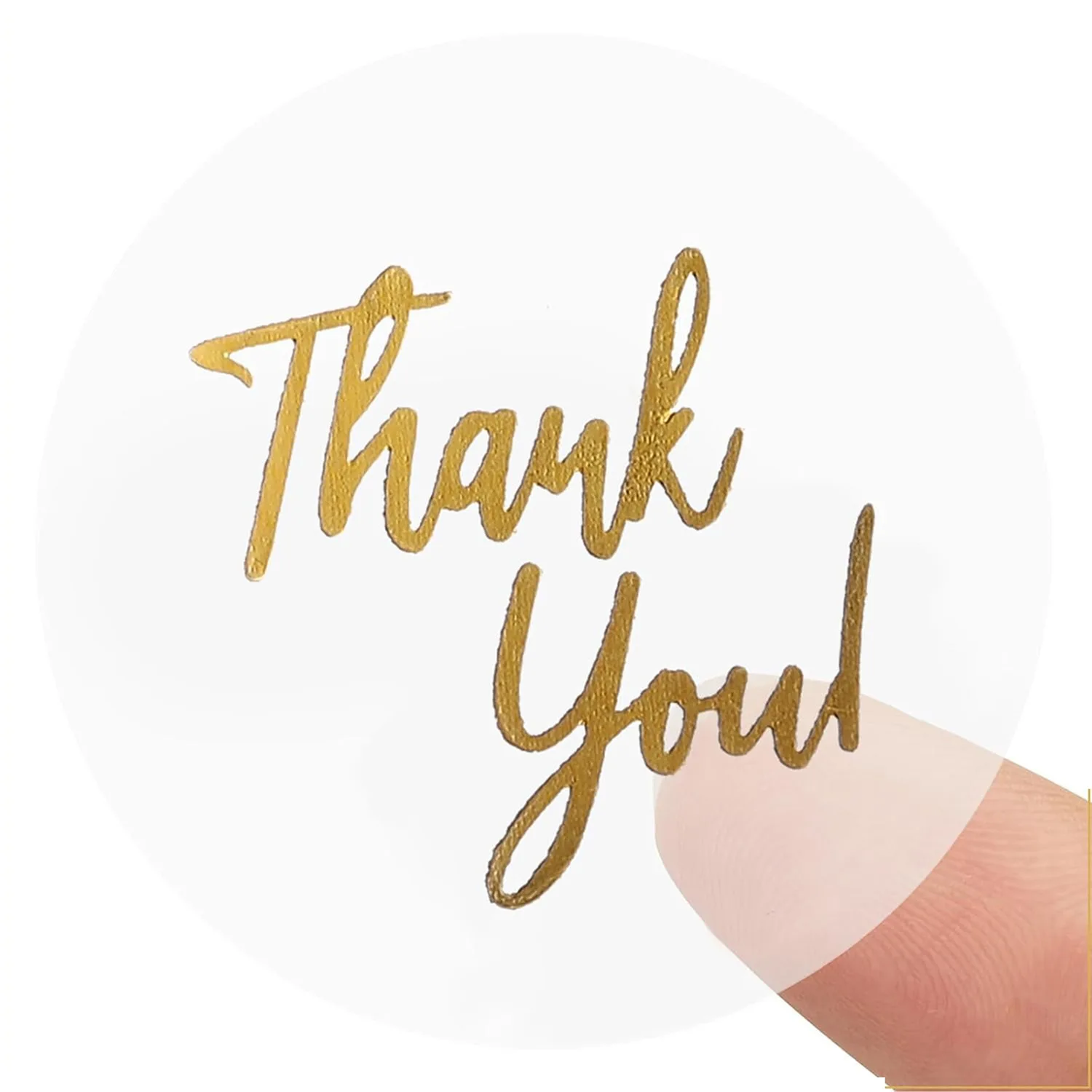 500Pcs Gold Foil Thank You Stickers for Gift Card Box Package Party Wrapping Decorate Baking Food Small Business 1Inch/2.5CM