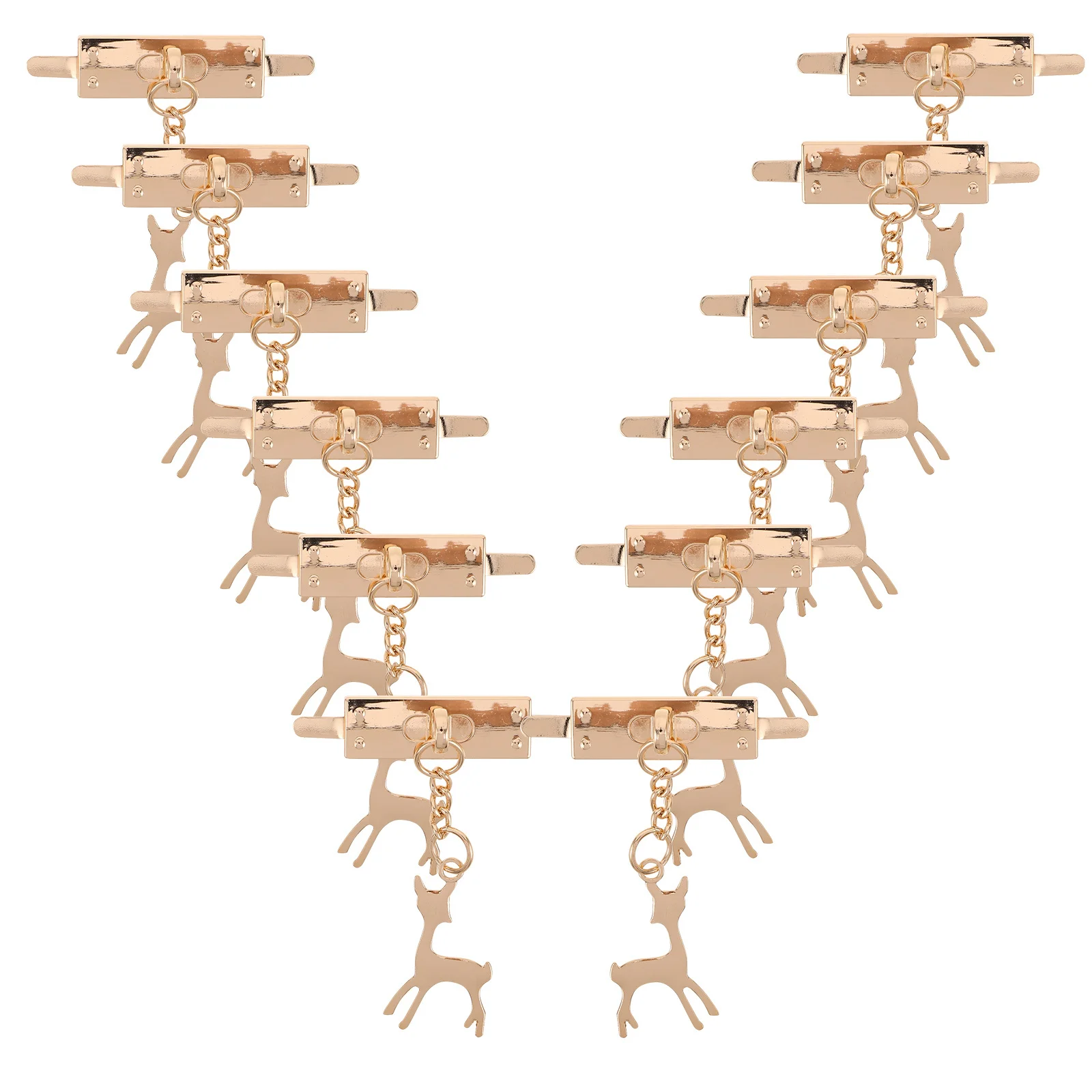 

12Pcs Handcraft Purse Clasp Elk Pendant Metal Buckle Lock for Bag Making Handbag Accessories DIY Purse Hardware Backpack Clutch